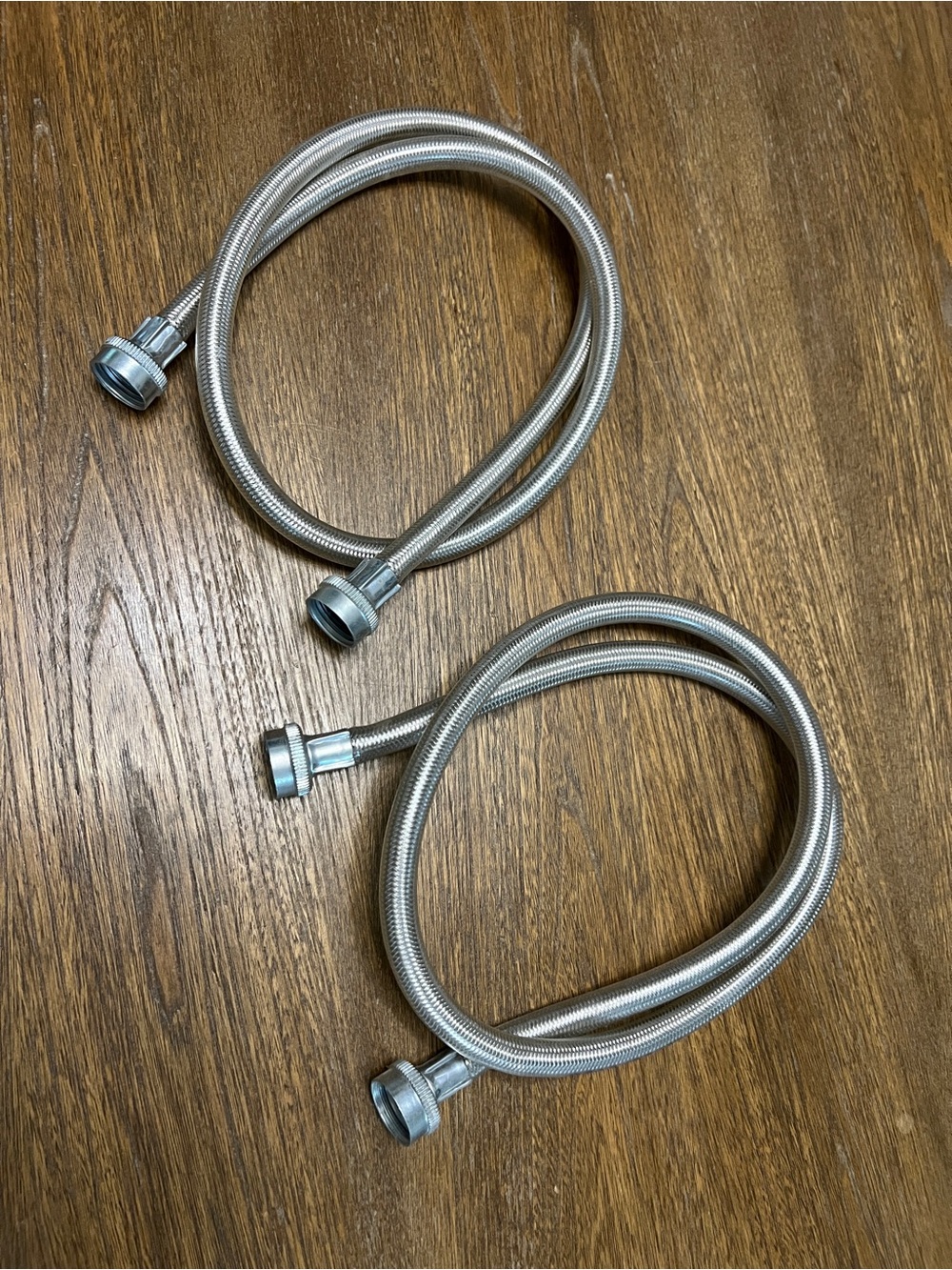 Pair of Stainless Steel Hoses for Washing Machine (4 Feet / New)